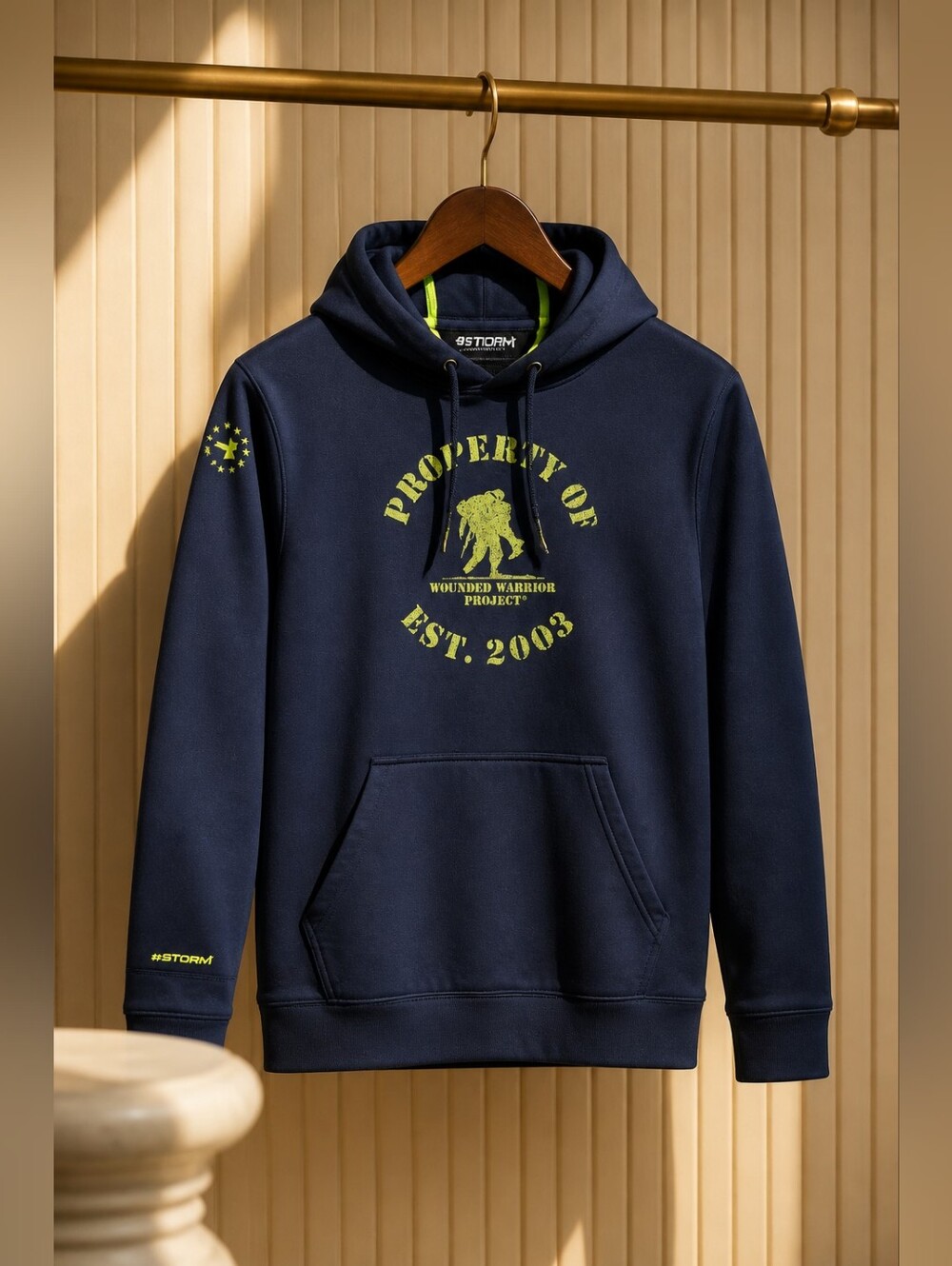 Under Armor Navy Blue Wounded Warrior Project Hoodie Sweatshirt XXL